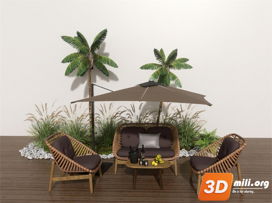 Outdoor Sofa Skp Files